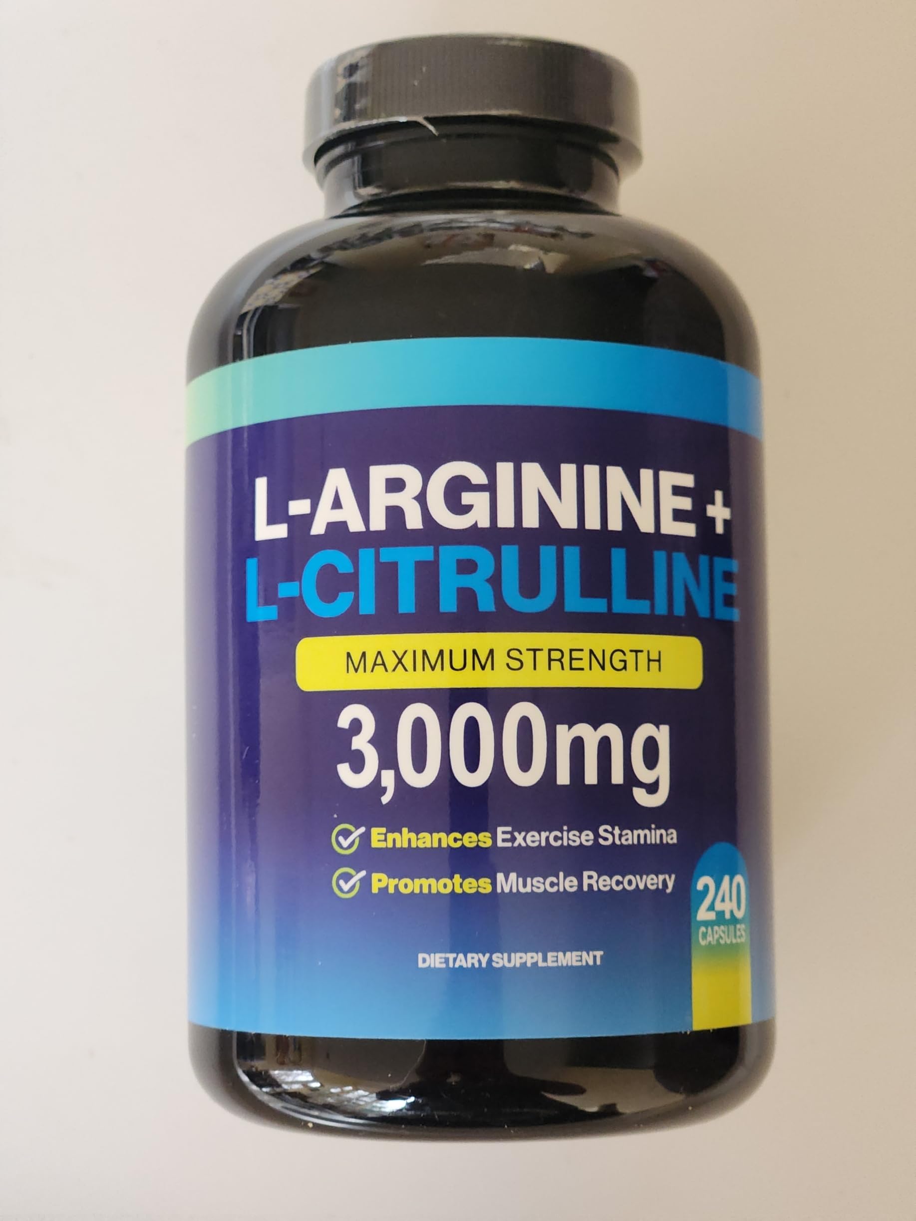 Nutriment Boutique L-Arginine L-Citrulline Complex, 3000mg Maximum Strength, 240 Capsules