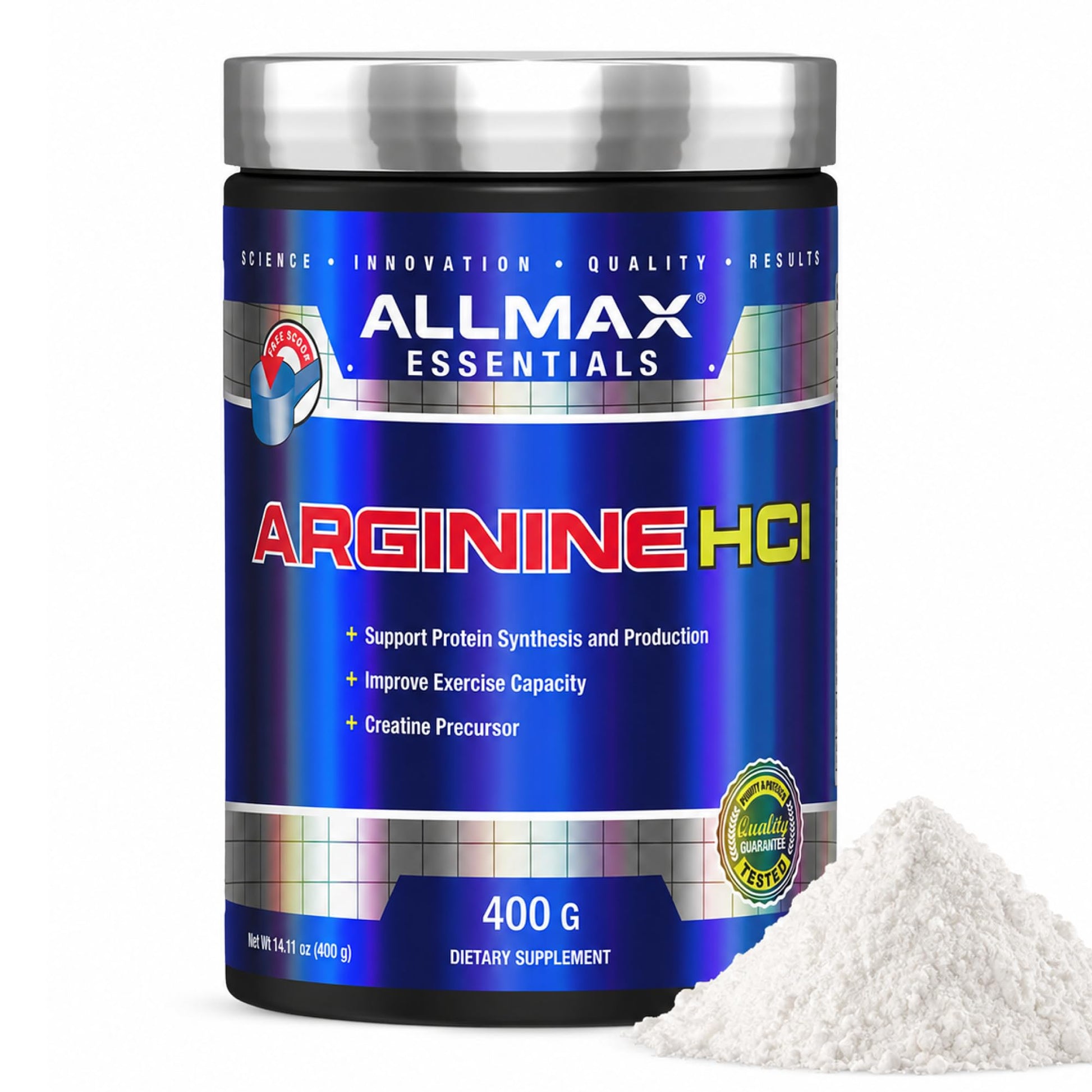 ALLMAX Arginine HCl Powder 14.11 Ounce