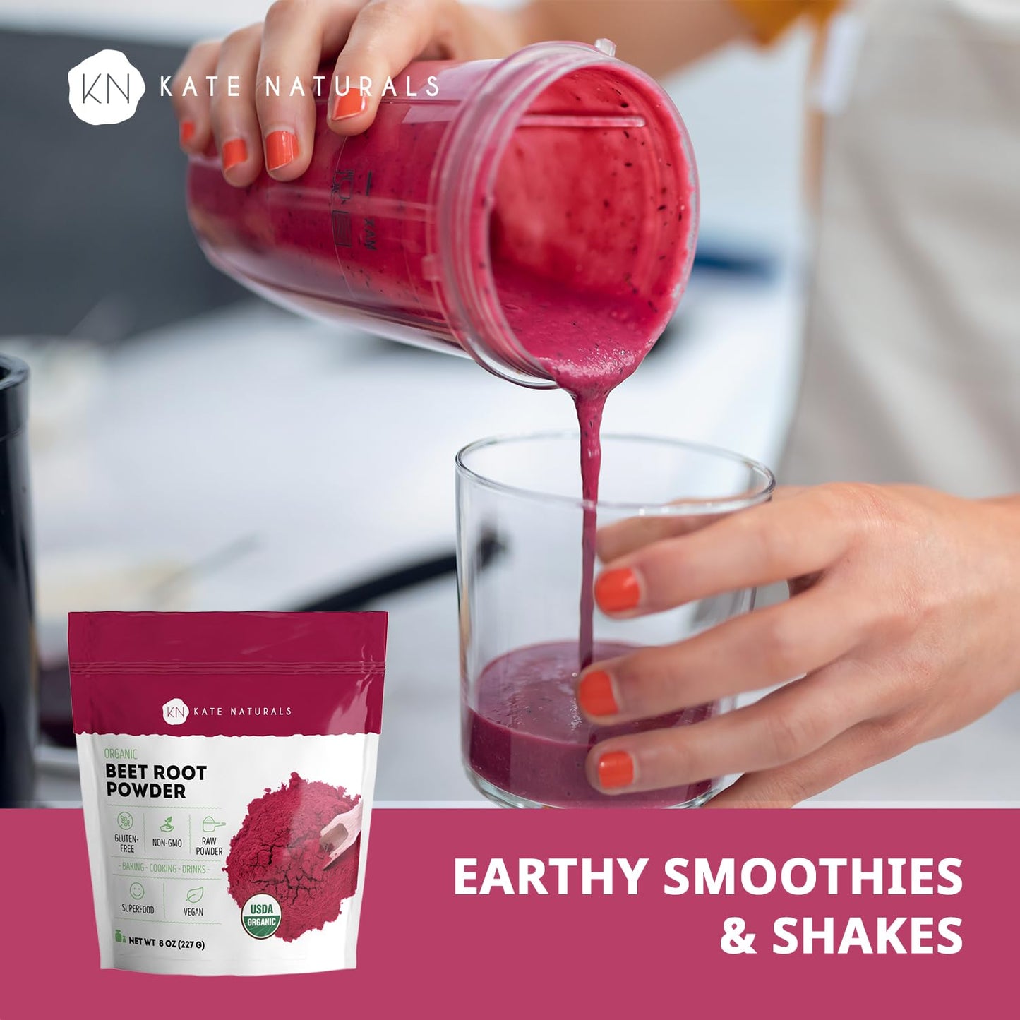 Kate Naturals Organic Beet Root Powder 8 Ounces