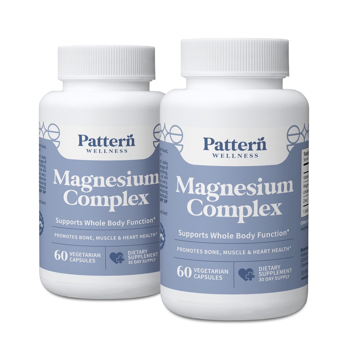 Pattern Wellness Magnesium Complex with Zinc & Vitamin D 120 Capsules