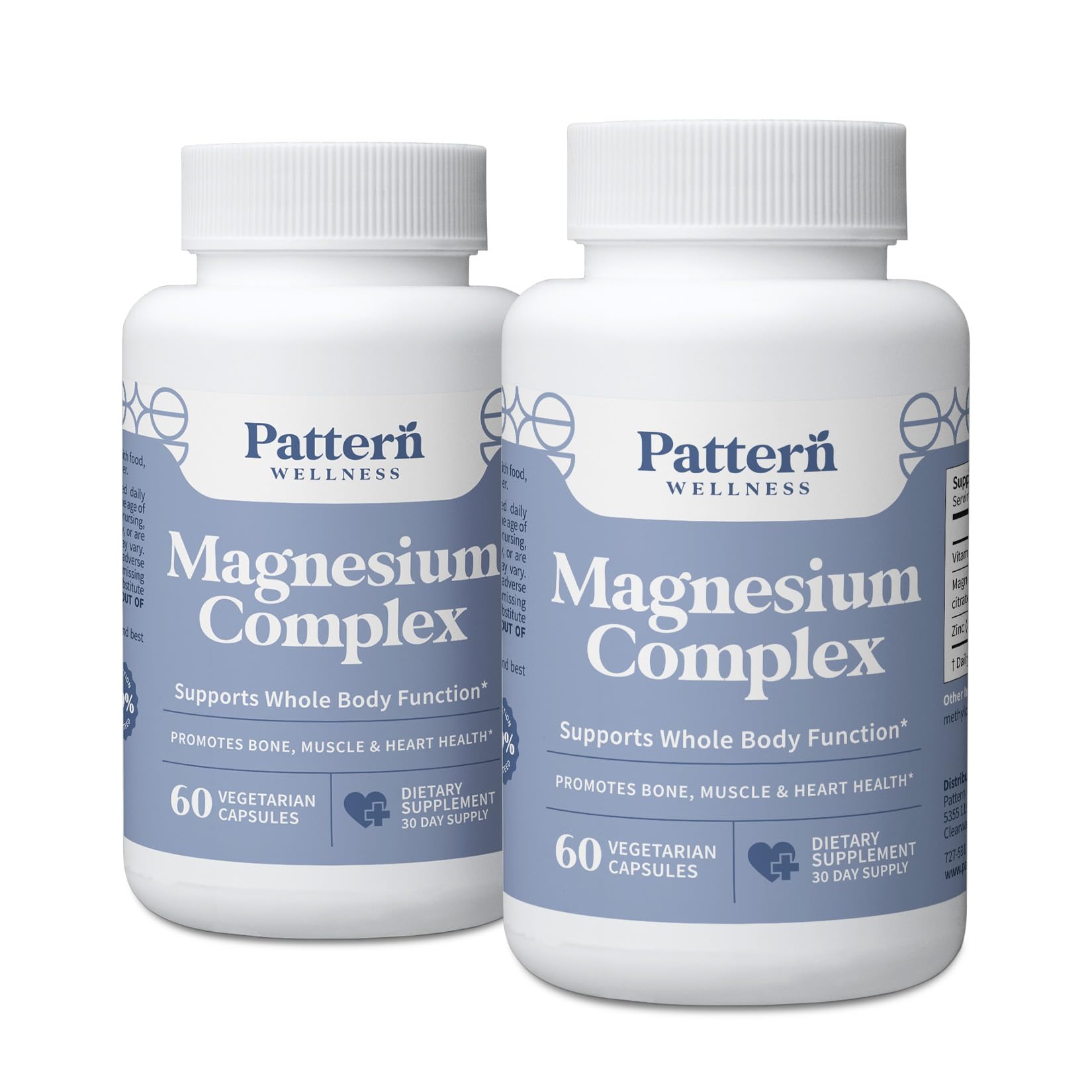 Pattern Wellness Magnesium Complex with Zinc & Vitamin D 120 Capsules