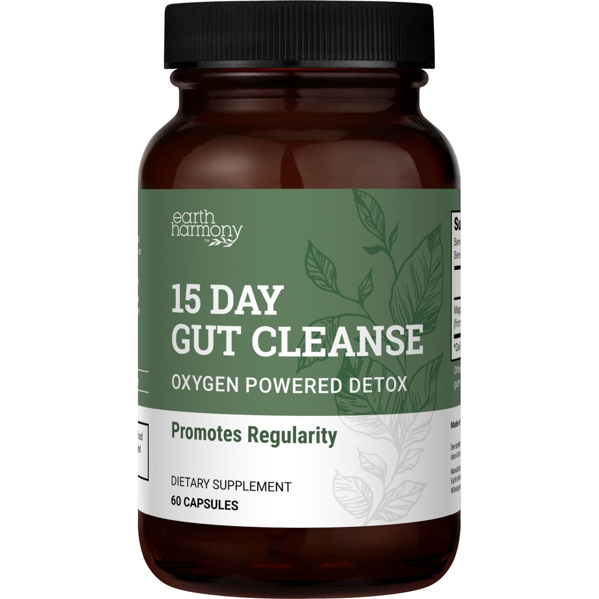 Earth Harmony Naturals 15 Day Gut Cleanse Detox Capsule, 60 Capsules
