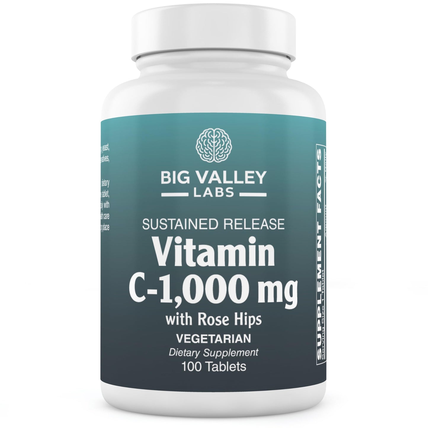 Big Valley Labs Vitamin C 1,000 mg + Bioflavonoids & Rose Hips – Potent Antioxidant Daily Wellness Support, Vegan, Non-GMO, Gluten-Free Capsule, 1 Count