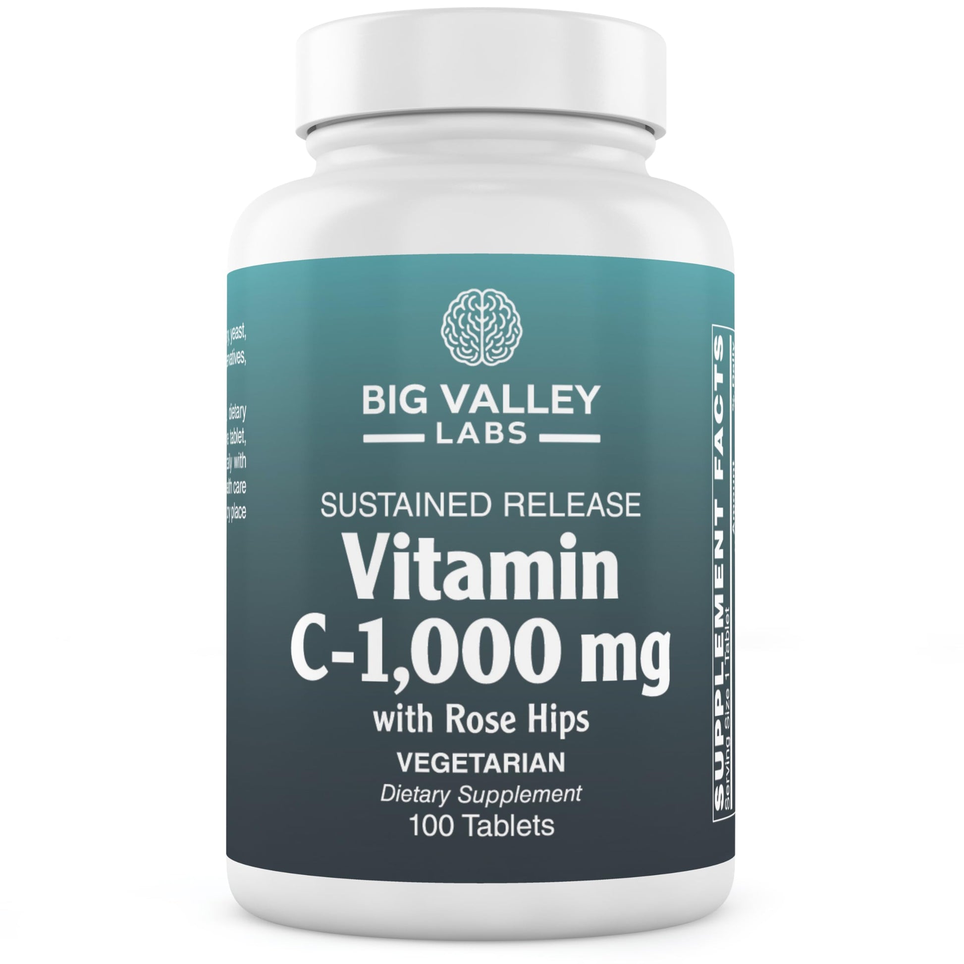 Big Valley Labs Vitamin C 1,000 mg + Bioflavonoids & Rose Hips – Potent Antioxidant Daily Wellness Support, Vegan, Non-GMO, Gluten-Free Capsule, 1 Count