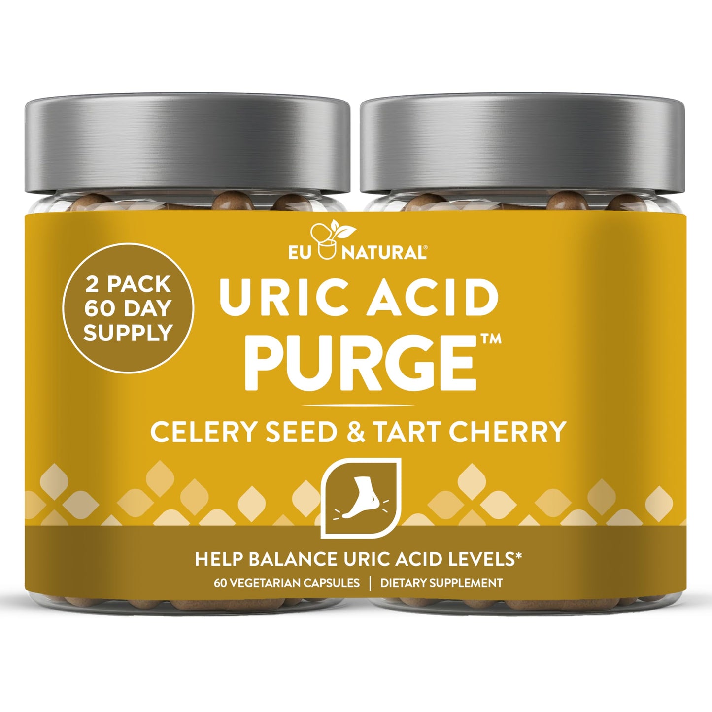 Eu Natural Purge Uric Acid Flush Capsules, 120 Vegetarian Capsules