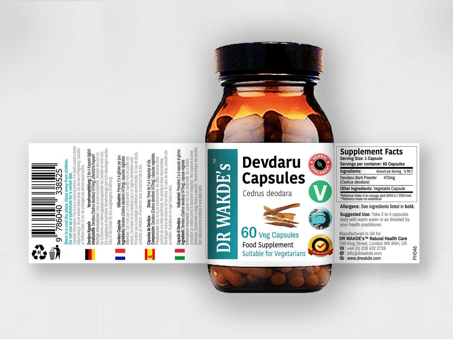 DR WAKDE'S Devdaru Capsules 60 Veg Caps