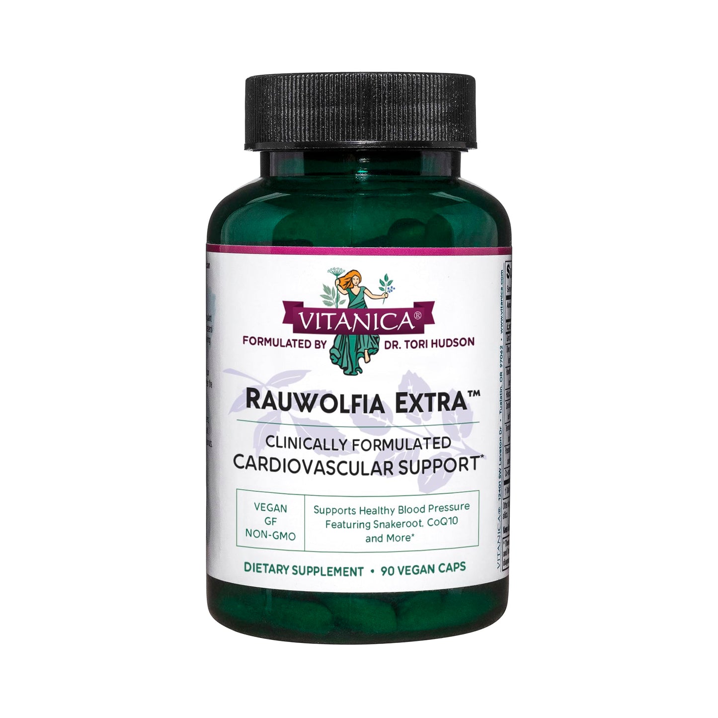 Vitanica Rauwolfia Extra Heart Health Supplement Capsules, 90 Count