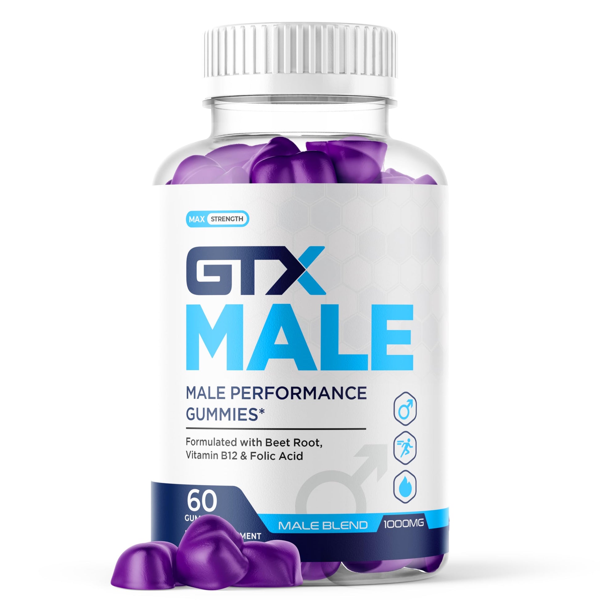 Flex University GTX Male Gummies Chewable 60 Count