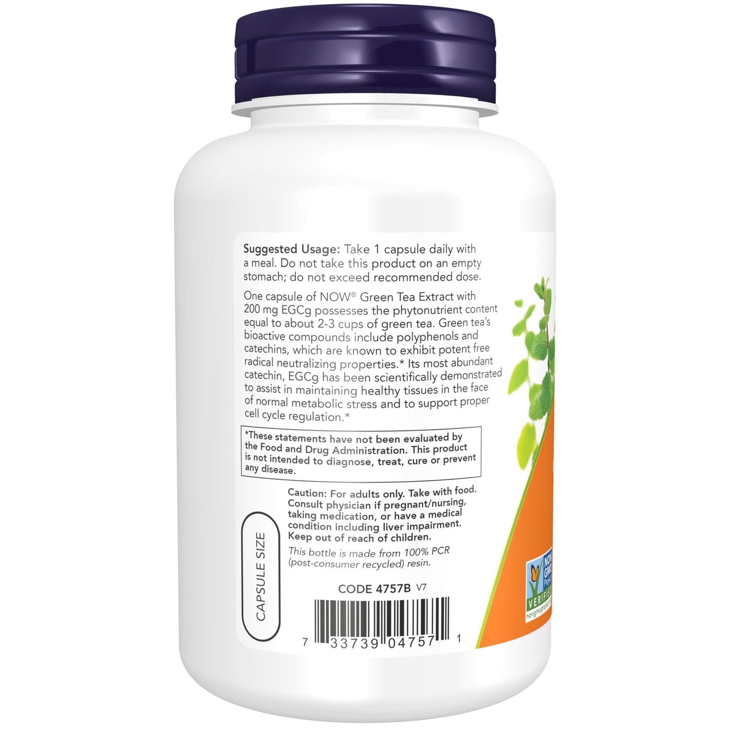 NOW Foods EGCg Green Tea Extract 400 mg Veg Capsules, 180 Capsules