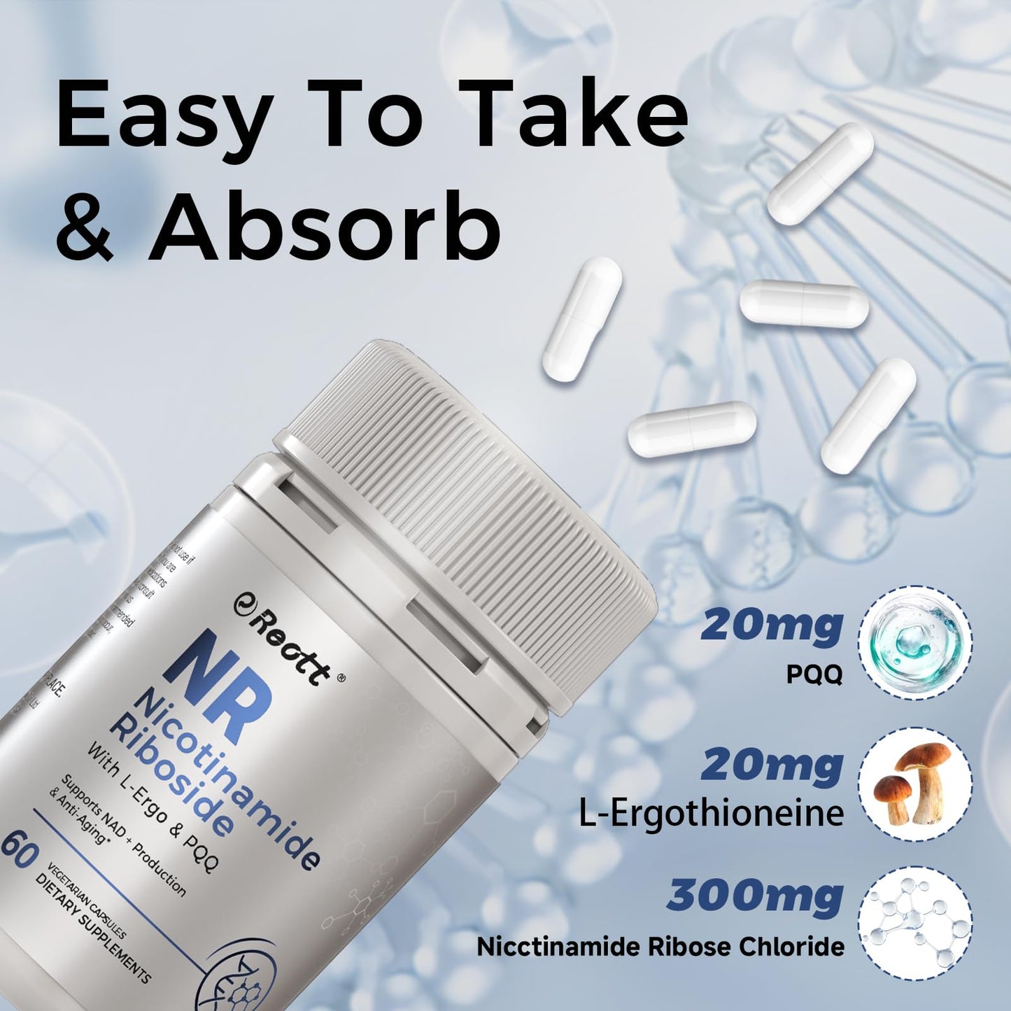 REOTT Nicotinamide Riboside NR 300mg Capsule, 60 Capsules