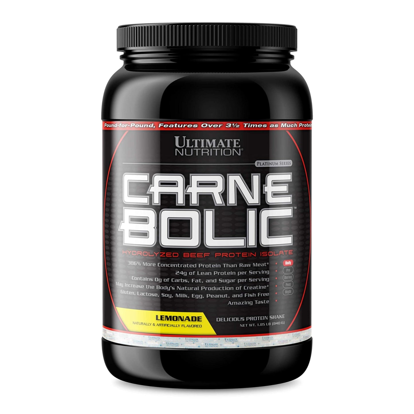 Ultimate Nutrition Lactose Free Beef Protein Isolate Powder Lemonade Flavor, 30 Servings