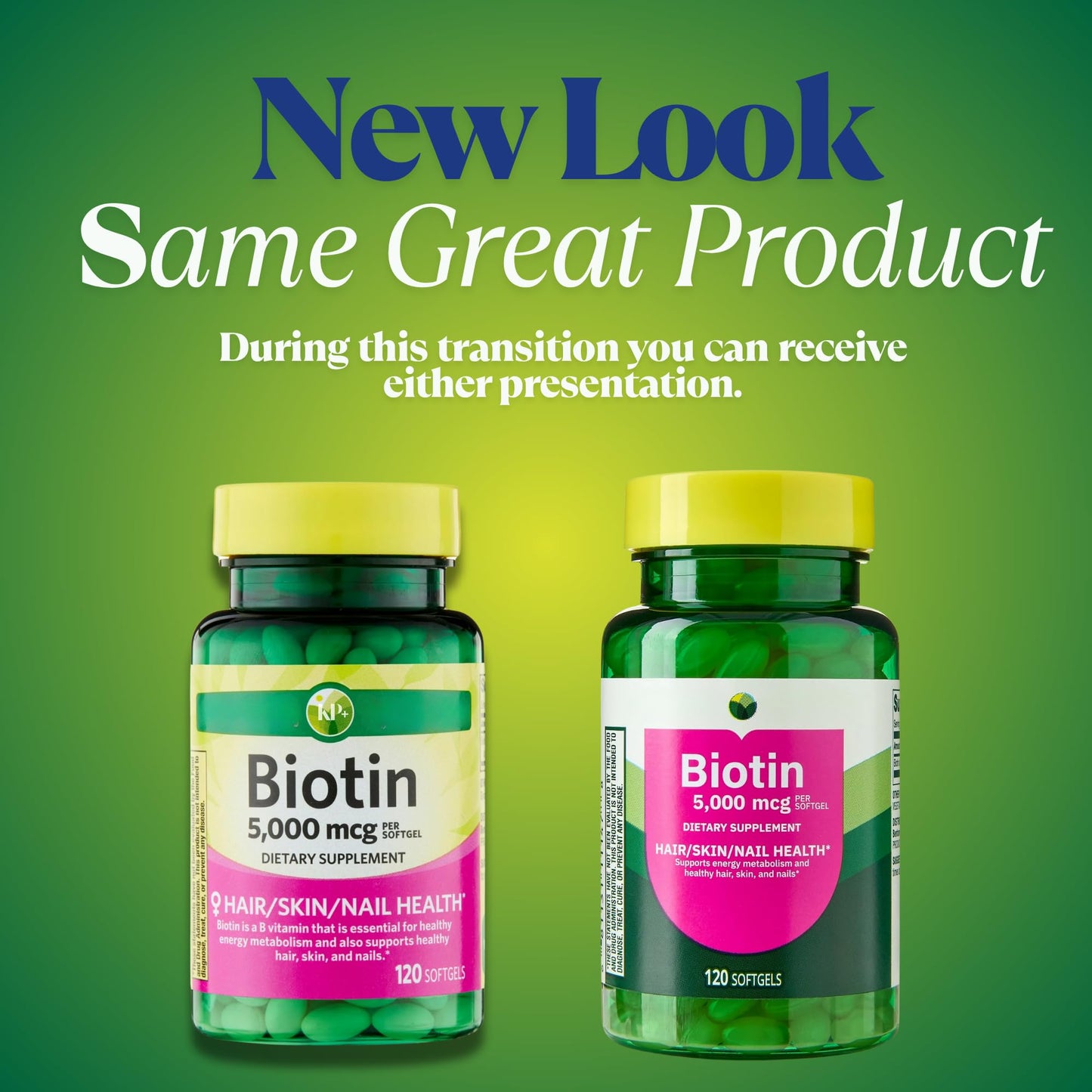 KP+ Biotin 5,000 mcg Softgels, 240 Count