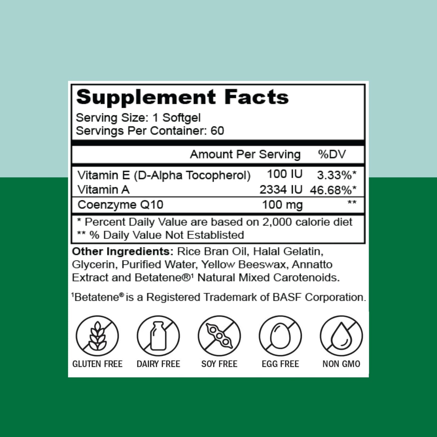 Zaytun Vitamins CoQ10 Softgel 60 Count