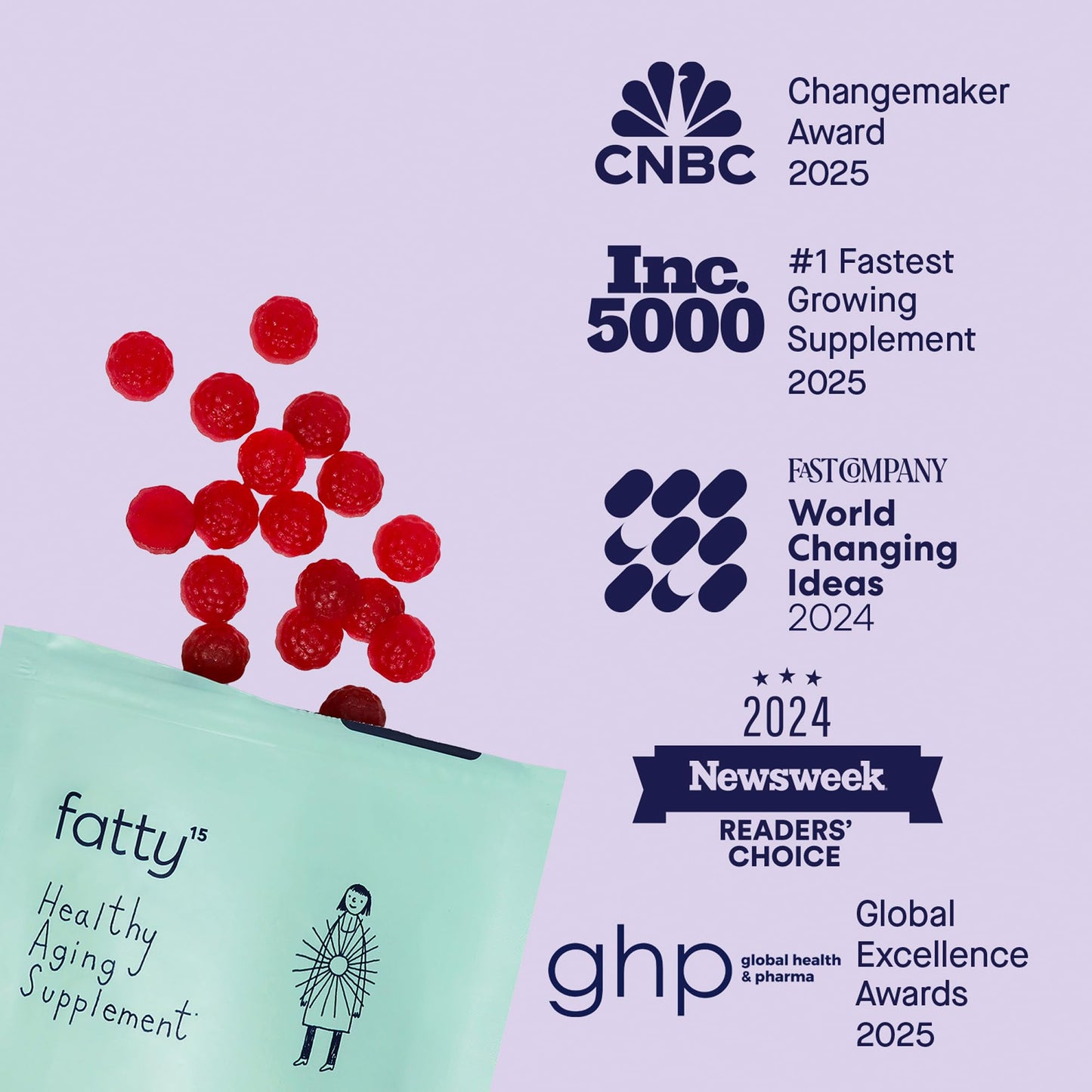 Fatty15 C15:0 Pentadecanoic Acid Gummies for Kids - 60 Gummies