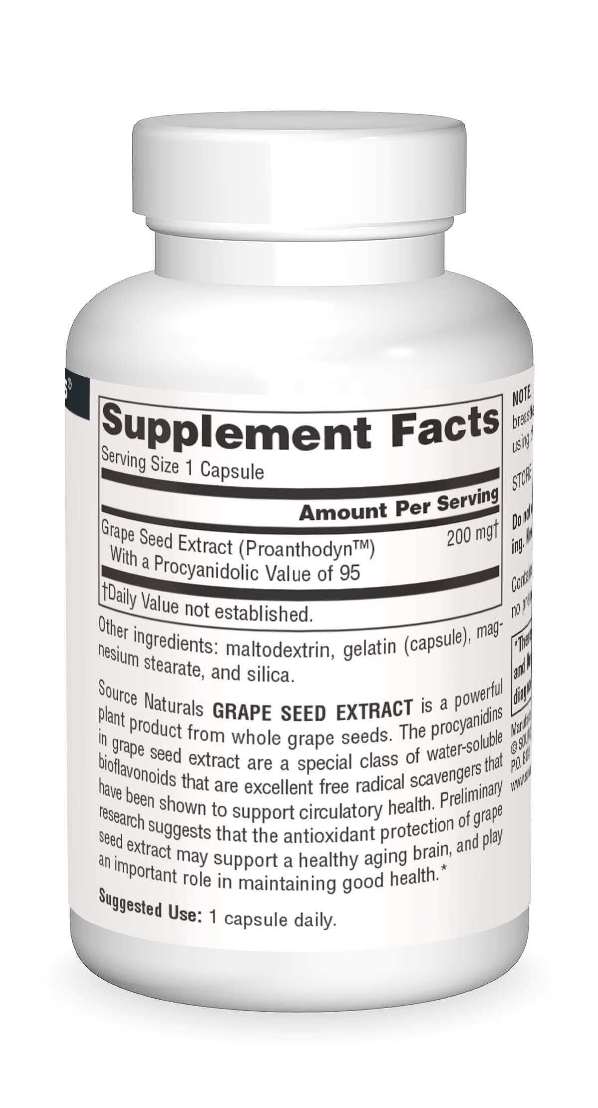 Source Naturals Proanthodyn Grape Seed Extract Capsules 60 Count