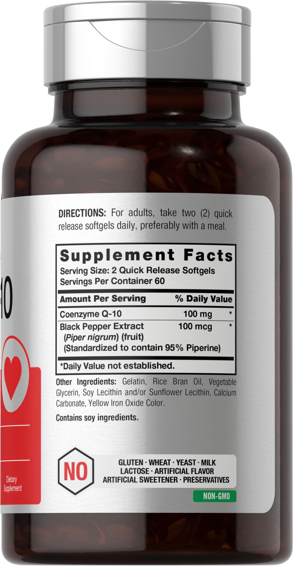 Horbäach CoQ10 100mg Softgels, 120 Count