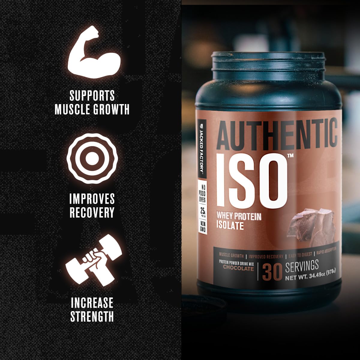 Jacked Factory ISO Whey Protein Isolate Powder 30 Servings