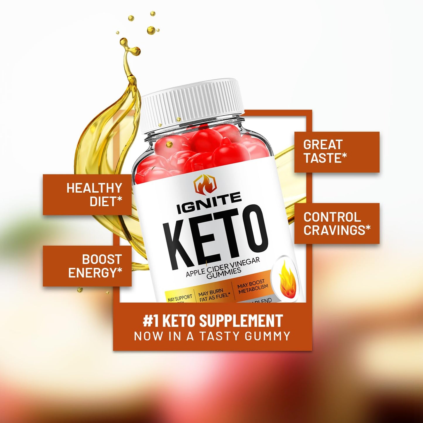 Indelo Ignite Keto ACV Gummies, 120 Gummies