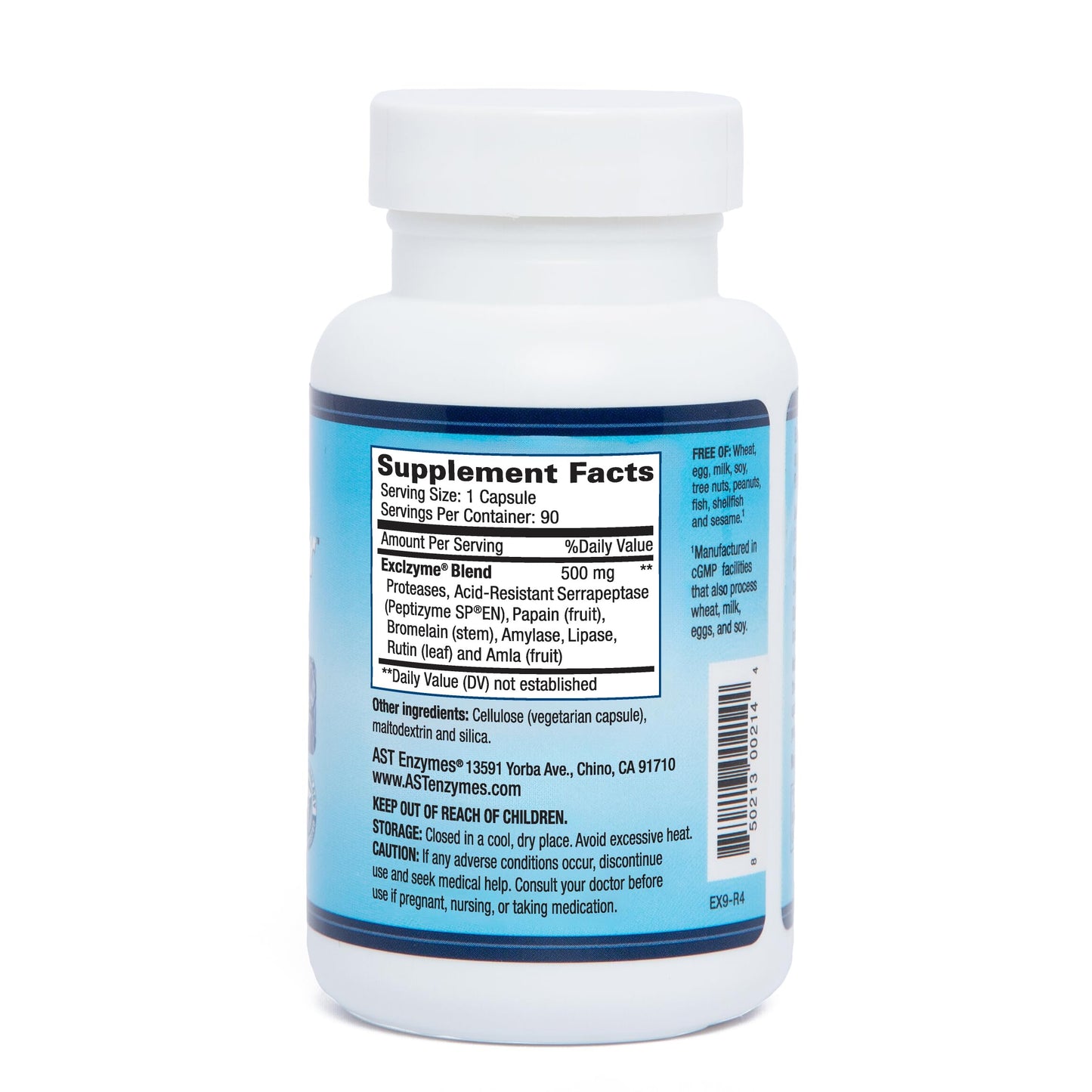 AST Enzymes Excellacor-90 Systemic Enzyme Supplement 90 Capsules