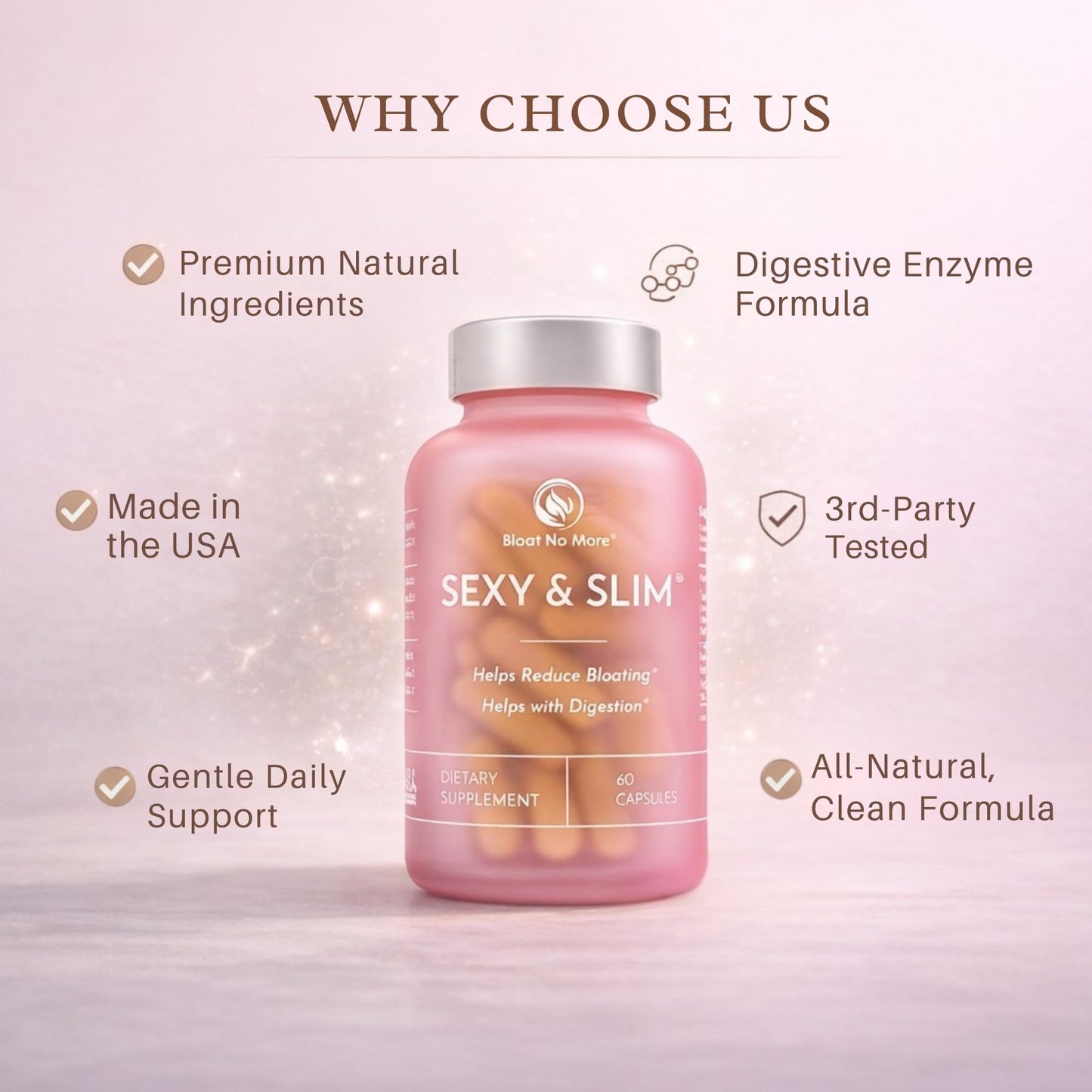 Bloat No More Digestive Enzymes Capsule, 60 Count