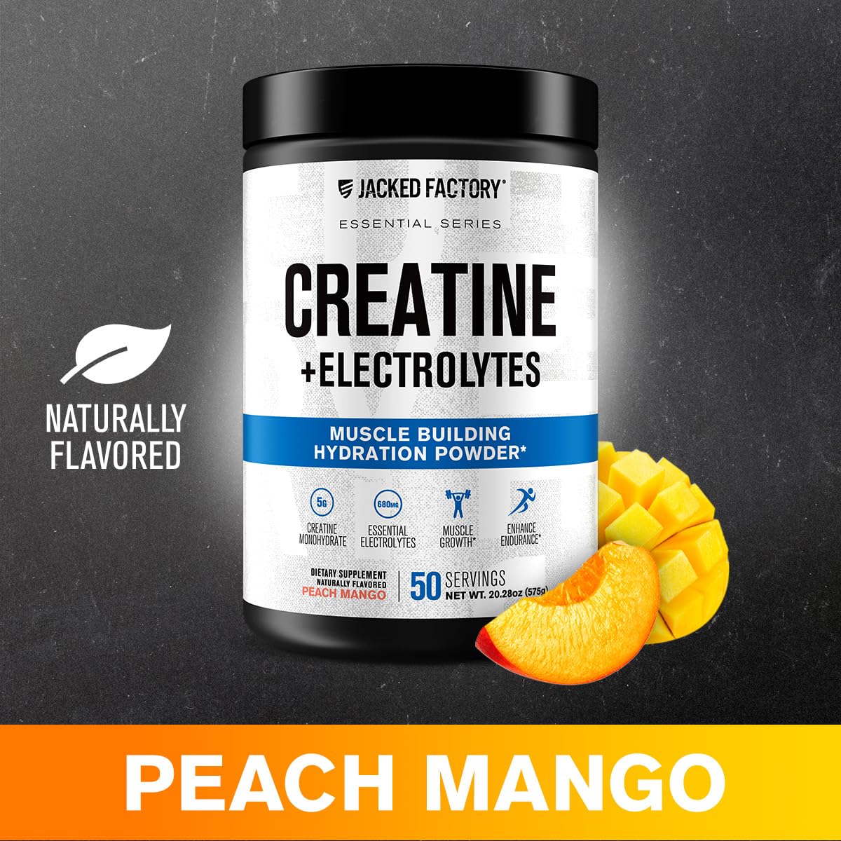 Jacked Factory Creatine + Electrolytes Powder 50 Servings