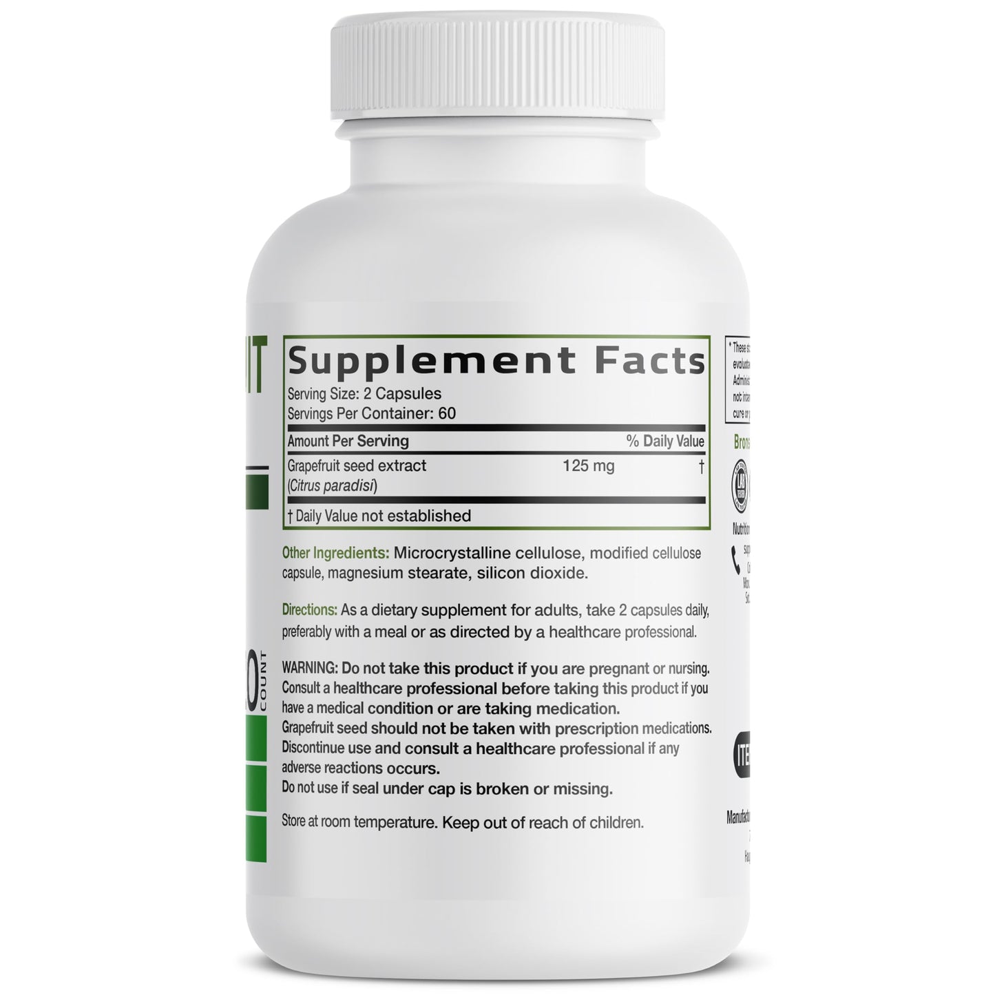 Bronson Grapefruit Seed Extract Capsules 120