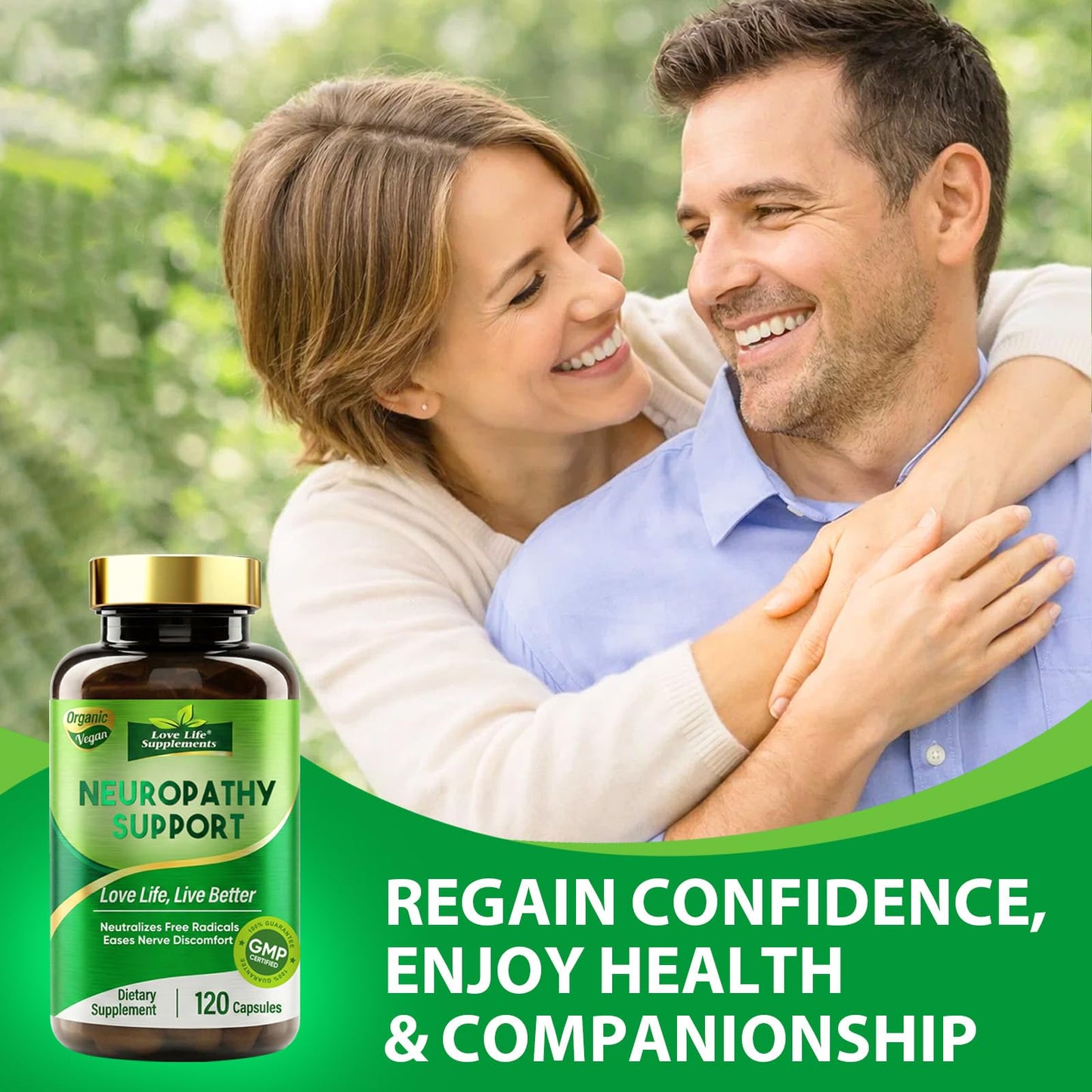 Love Life Supplements Nerve Savior for Neuropathy Nerve Health Support with 600mg Alpha Lipoic Acid, Benfotiamine & B12, Capsule 120