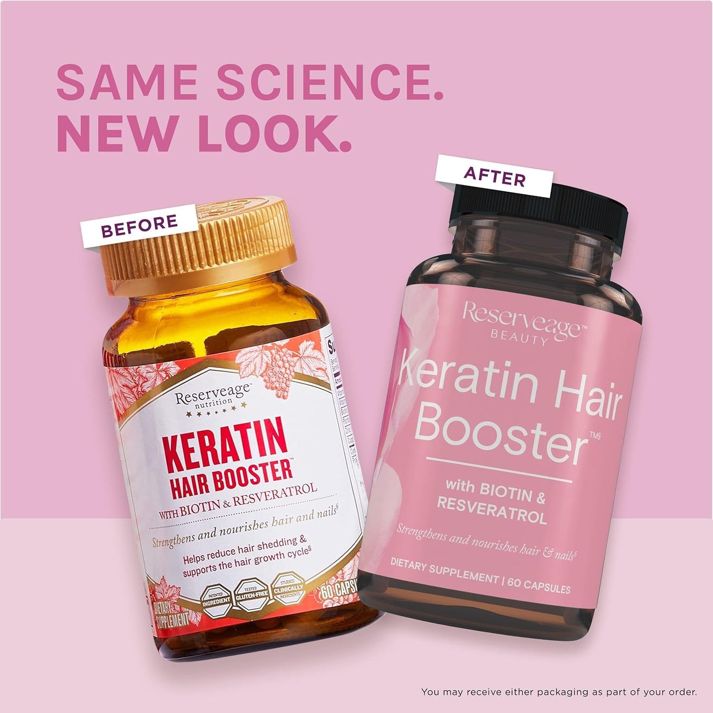 Reserveage Nutrition Ultra Collagen Booster & Keratin Hair Booster 150 Capsules