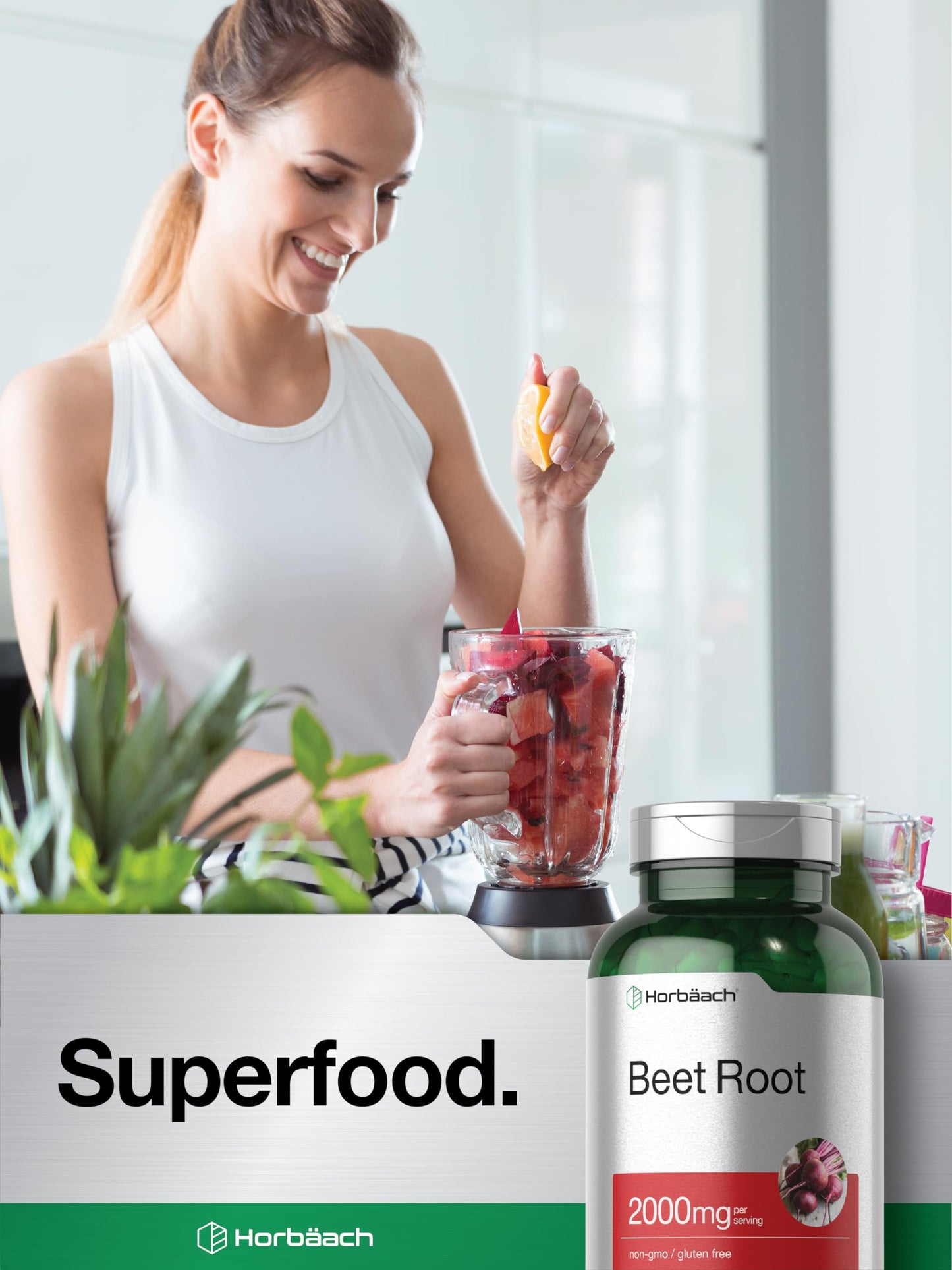 Horbäach Beet Root Powder Capsules 220 Count