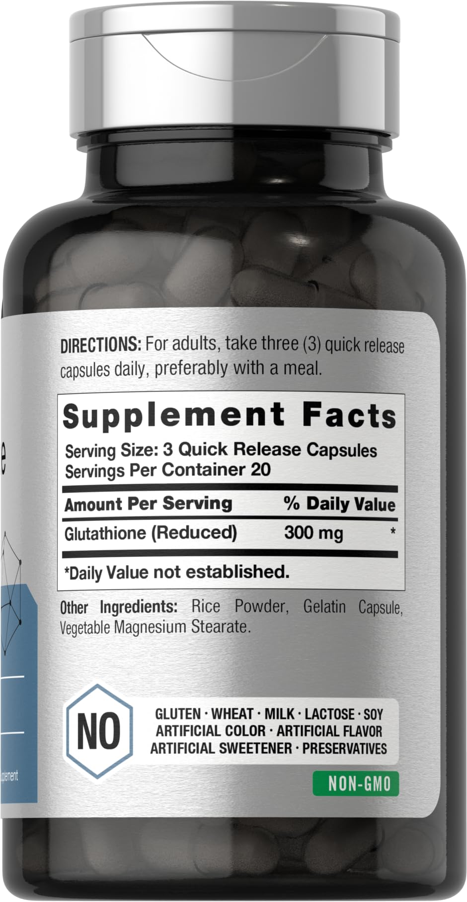 Horbäach Glutathione 300mg Capsules, 60 Count