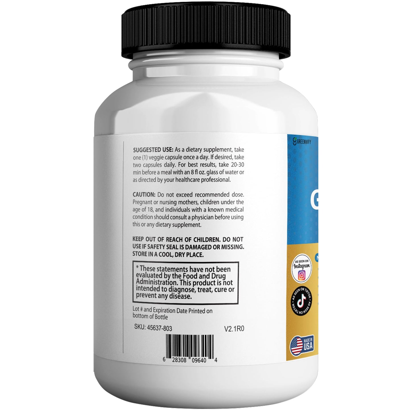 GREENVIFY Glyco Max Fx Gold All Natural Formula to Maintain Healthy Levels, Maximum Strength Daily Formula Blood Reviews 60 Capsules