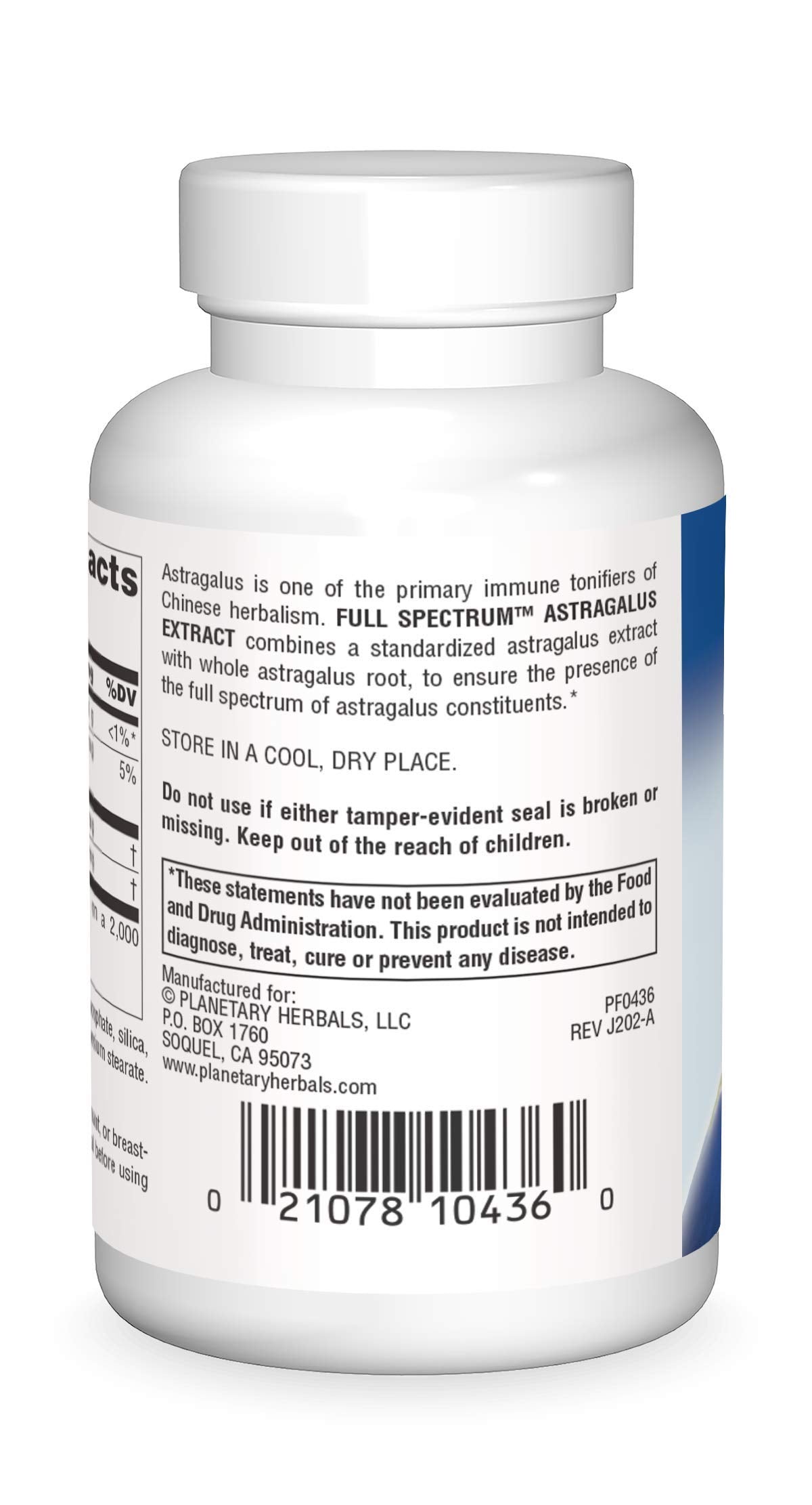 Planetary Herbals Full Spectrum Astragalus Extract, 60 Tablets