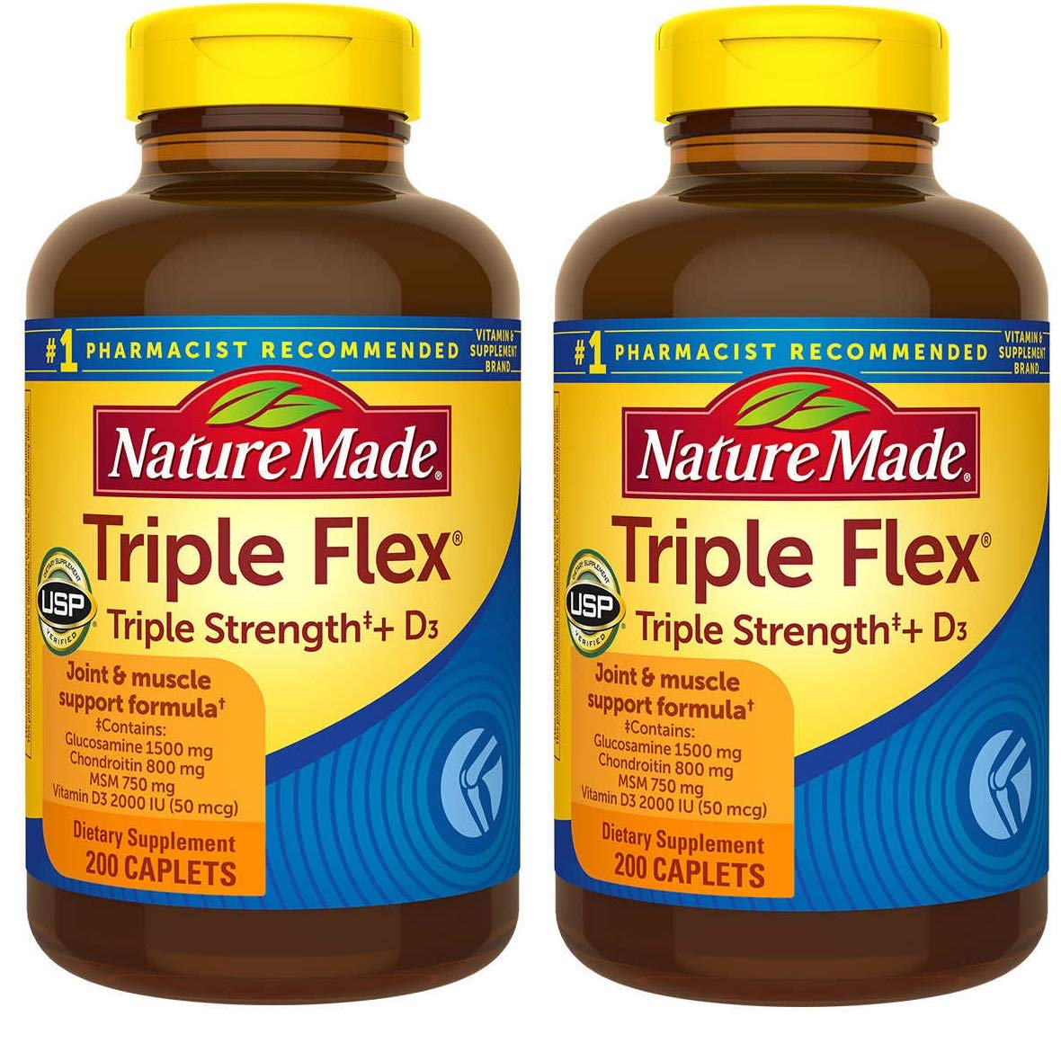 Nature Made TripleFlex, Glucosamine Chondroitin and MSM Caplets 400