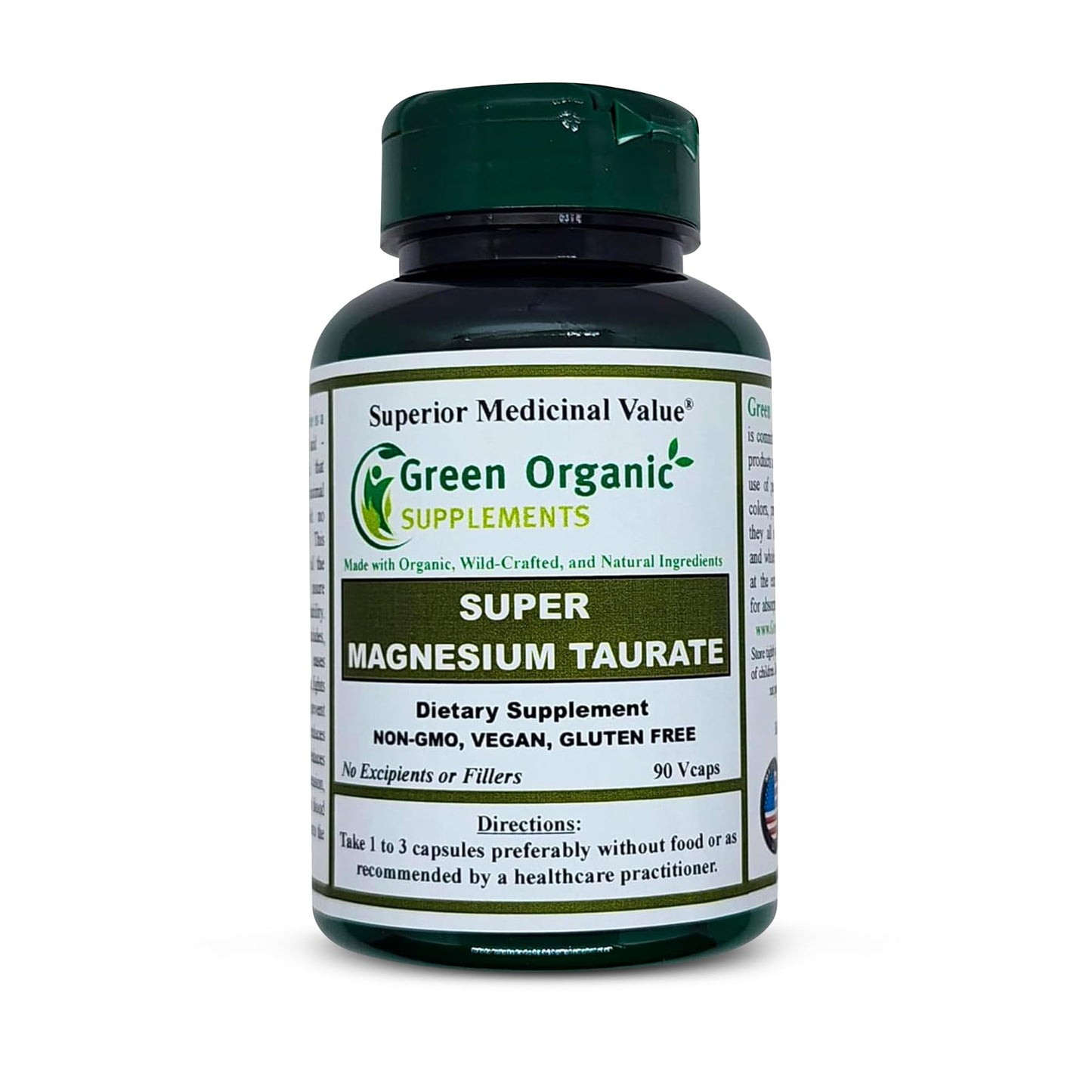Green Organic Supplements Magnesium Taurate Capsules 270 Capsules