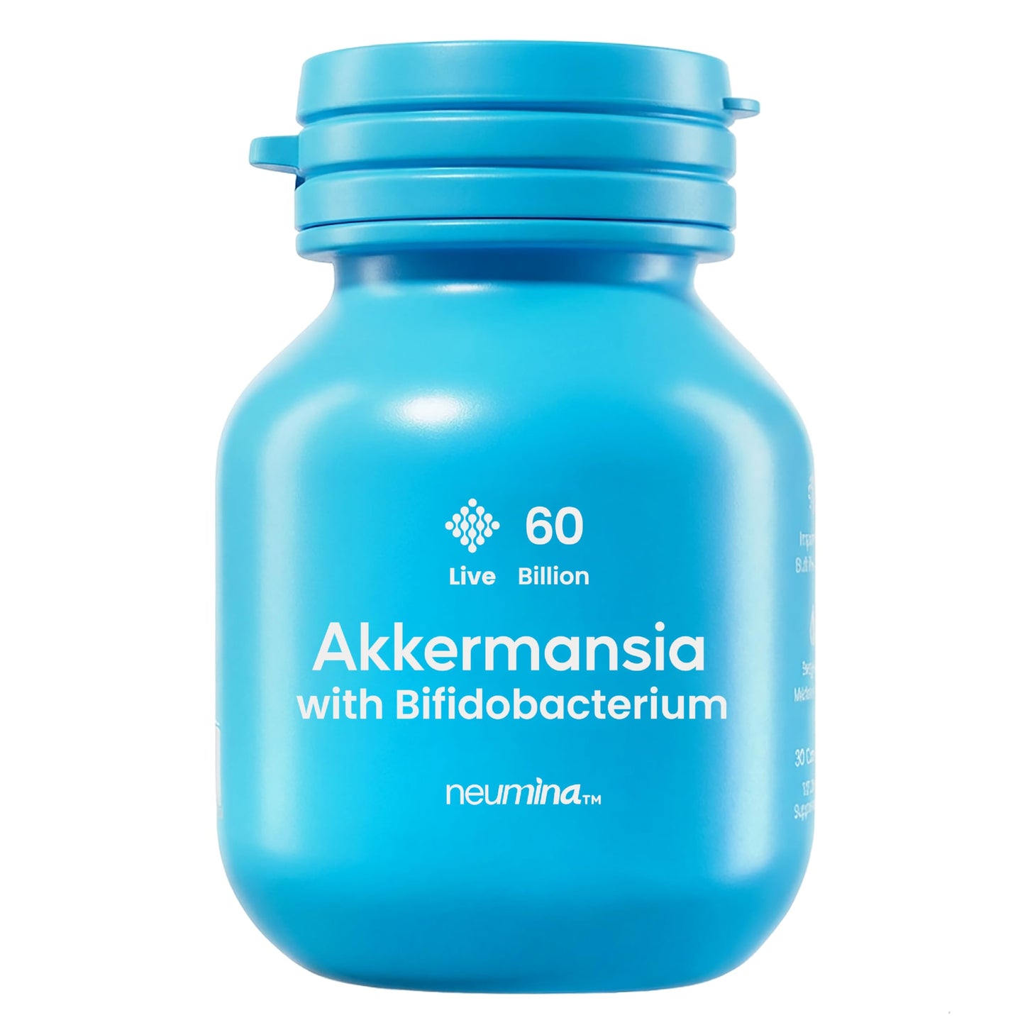 NEUMINA Akkermansia Muciniphila 60 Billion with Rhodiola and Bifidobacterium Probiotic Capsules, 30 Capsules