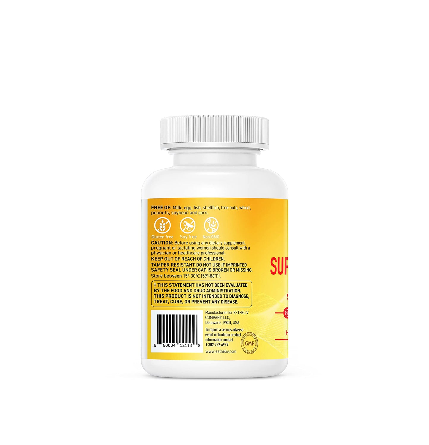 ESTHELIV Super B Complex with PQQ Capsule 60 Count