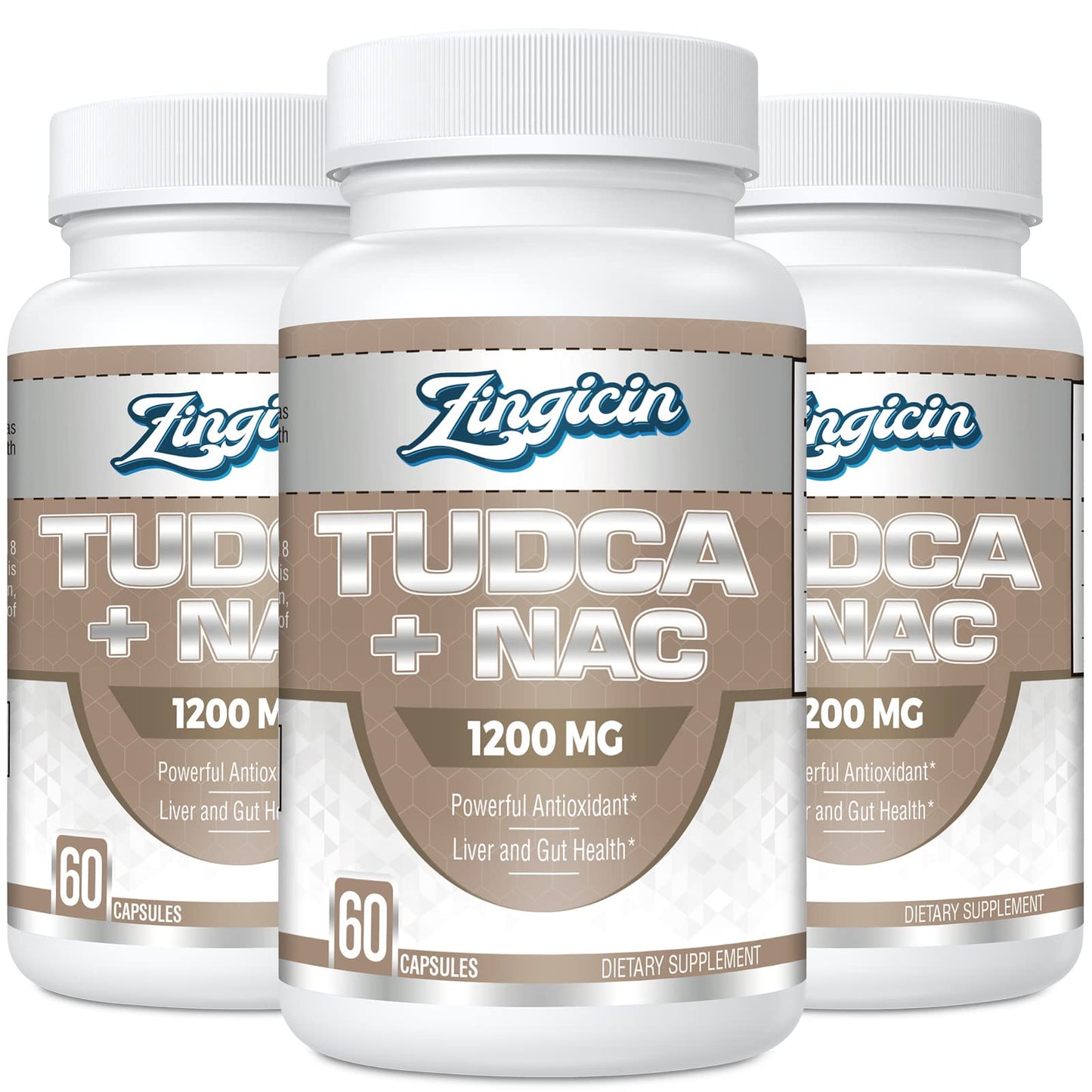 Zingicin TUDCA with NAC Supplement 1200mg Capsule, 180 Capsules