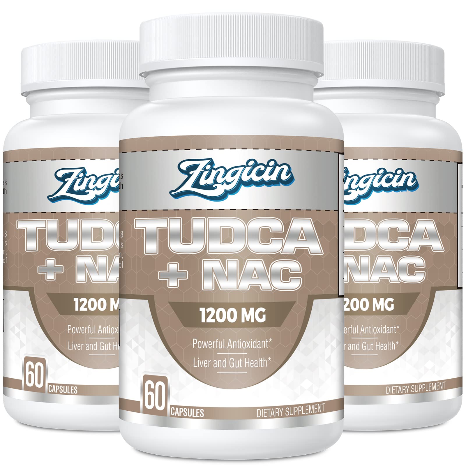 Zingicin TUDCA with NAC Supplement 1200mg Capsule, 180 Capsules