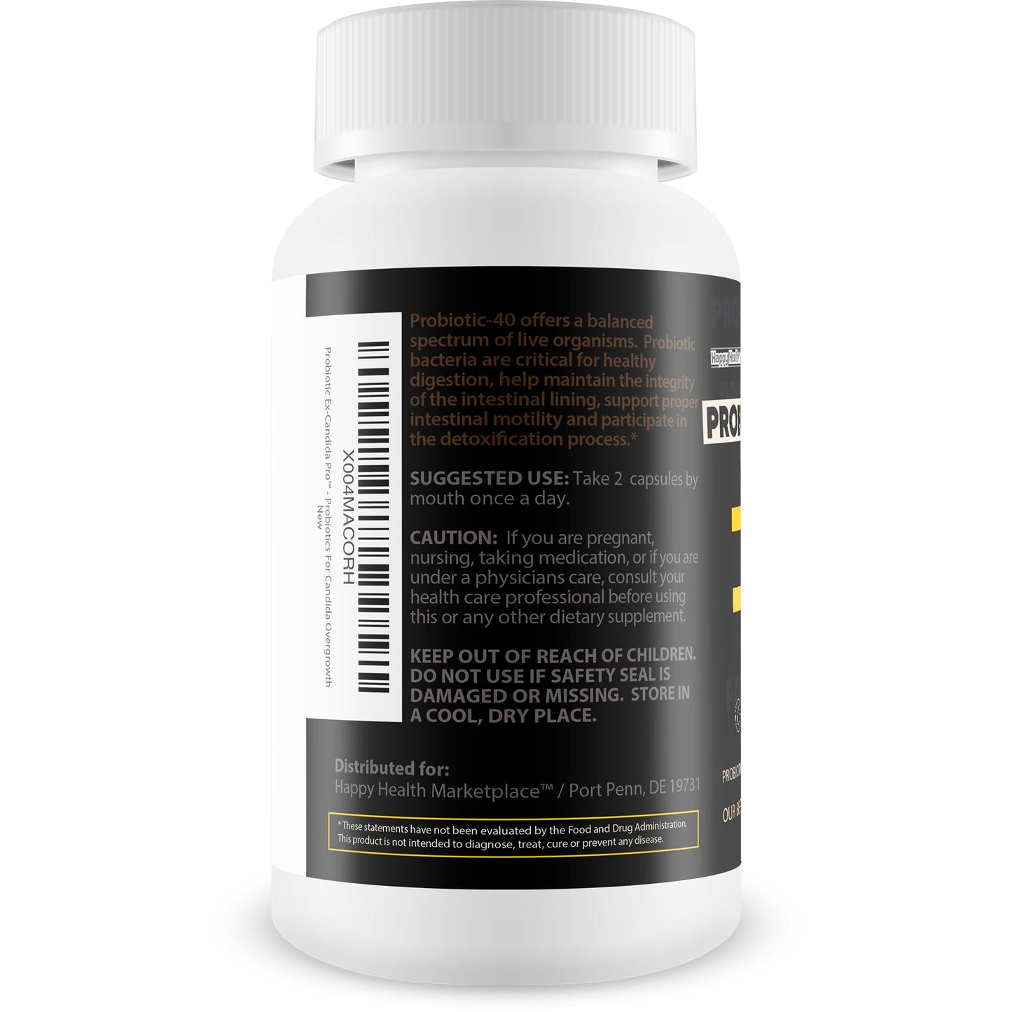 Happy Health Marketplace Probiotic Ex-Candida Pro Capsule, 60 Count