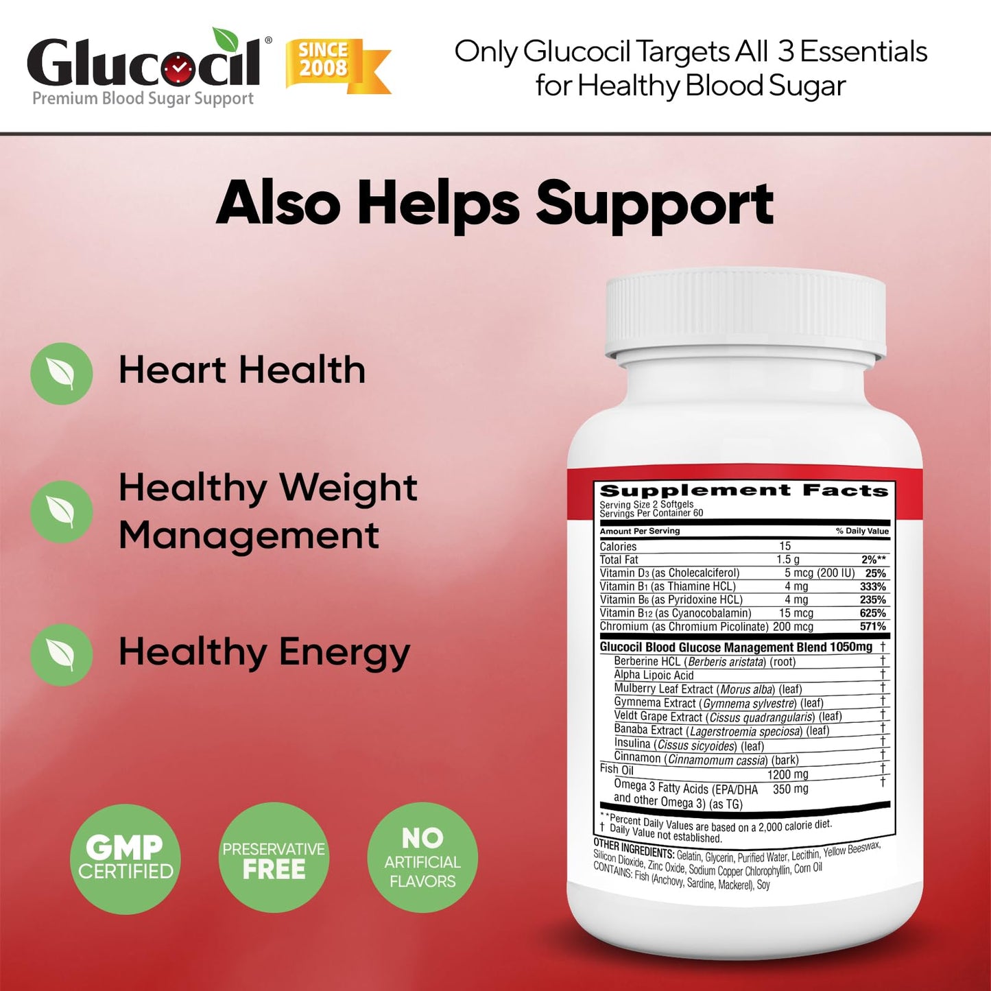 Glucocil Softgels 3 Count
