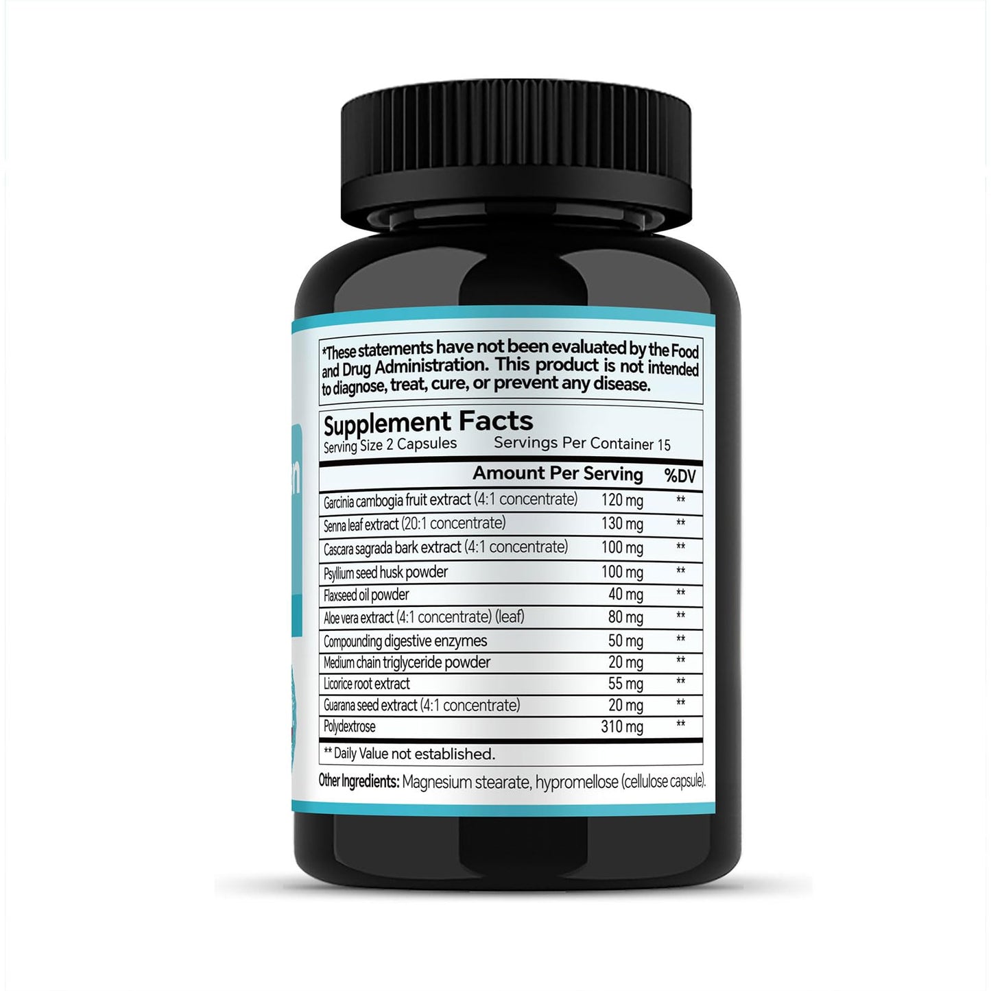 ECOFISH Natural Colon Cleanse 15 Days 2-in-1 Gut Support for Men & Women, 30 Capsules