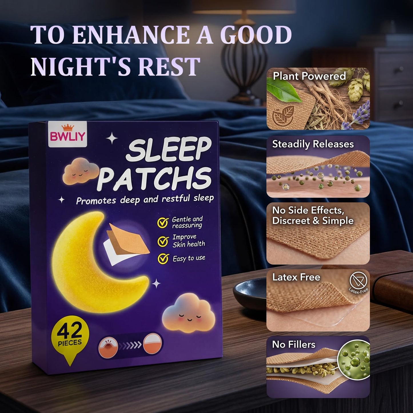 BWLIY Sleep Patches for Adults Tablets 42