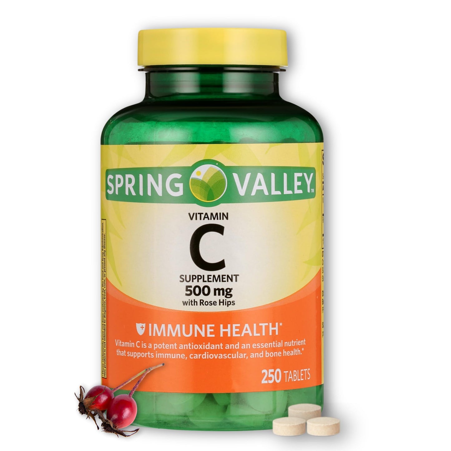 Fusion Shop Store Vitamin C 500mg with Rose Hips Tablets 250 Count
