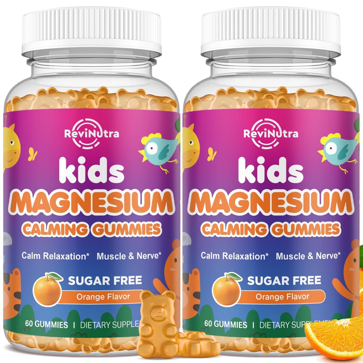 ReviNutra Calm Magnesium Gummies for Kids 120 Gummies