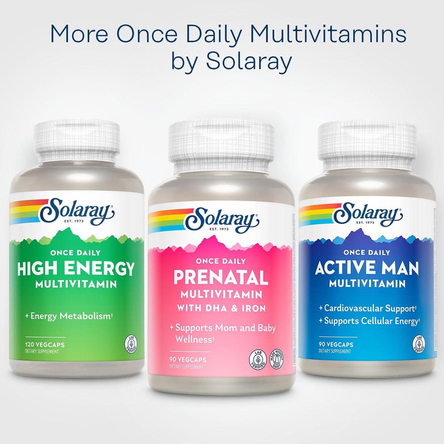 SOLARAY Once Daily Prenatal Multivitamin with DHA & Iron Capsule, 90 Count