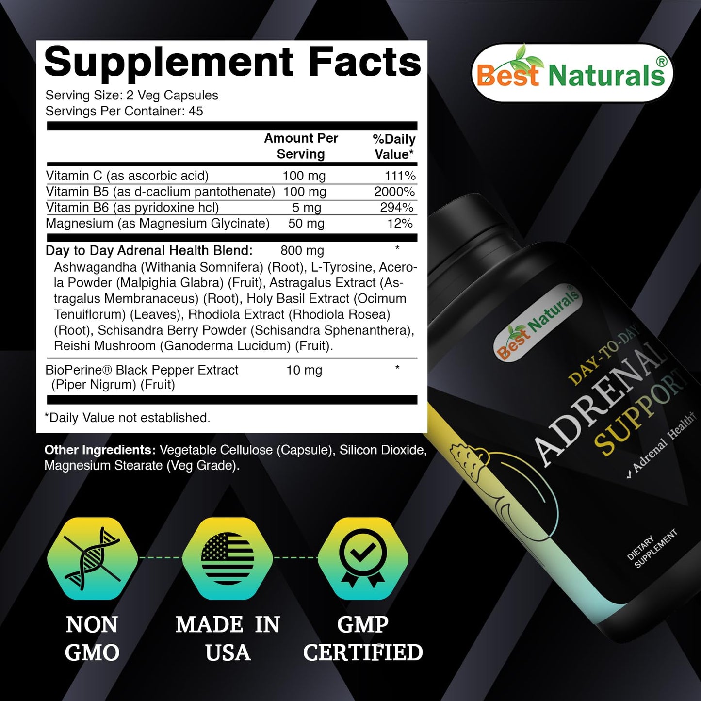Best Naturals Day-to-Day Adrenal Support 90 Capsules