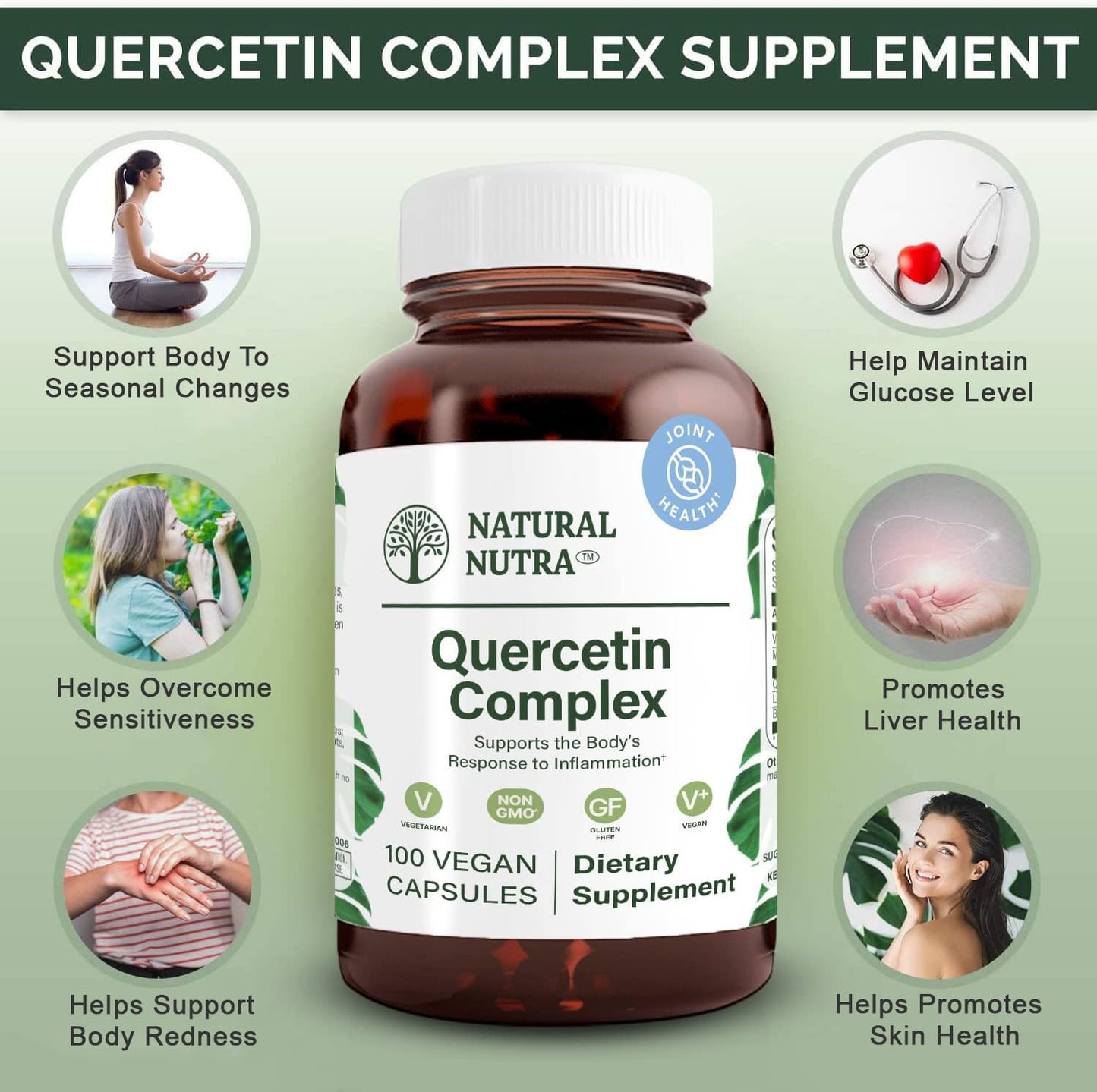 Natural Nutra Quercetin Complex Bromelain & Vitamin C Citrus Capsule 100