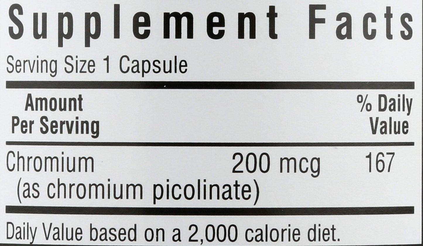 BlueBonnet Chromium Picolinate 200mcg Capsules, 100 Count