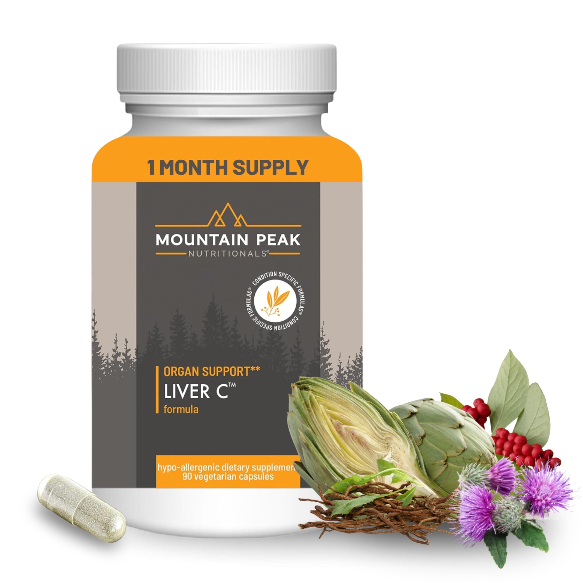 Mountain Peak Nutritionals Liver C Milk Thistle Turmeric 90 Capsules