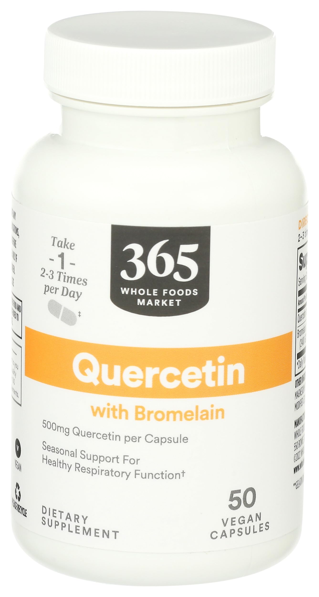 365 by Whole Foods Market Quercetin with Bromelain Capsule, 50 Count